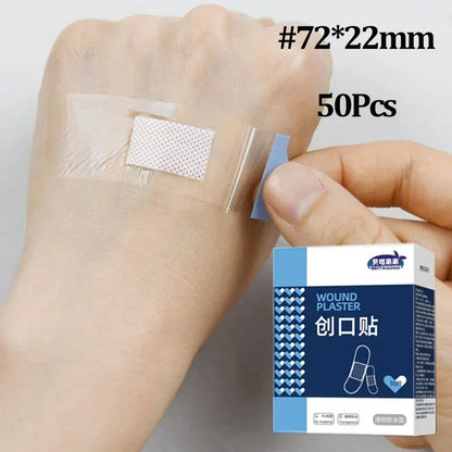 Transparent Medical Plaster Waterproof Adhesive Bandage Home First Aid Kits Wound Antibacterial Sticking Plaster Journey Camping