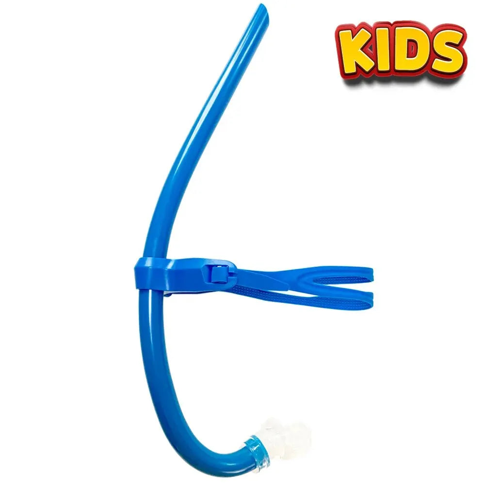 From Wet Training Swim Snorkel For Lap Swimming Snorkeling Gear Front ComfortableMounted Silicone Mouthpiece For Kid/Child