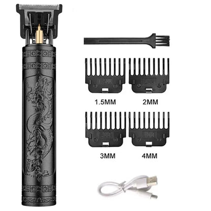 Carving Hair Clipper Professional Hair Cutting Machine Barber Rechargeable Hair Trimmer Metal Haircut Machine Clipper for Men